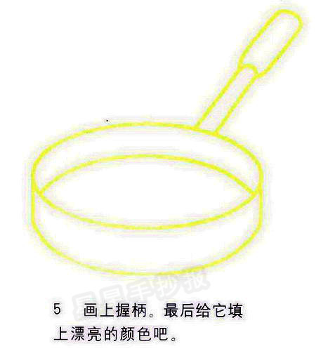 平底锅简笔画