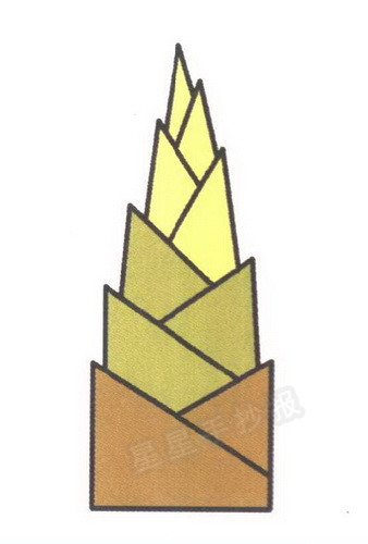 竹笋简笔画