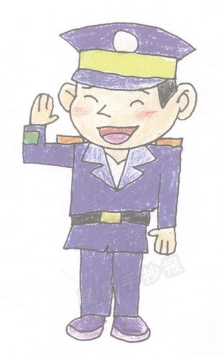 警察简笔画
