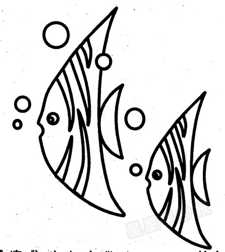 热带鱼简笔画图片