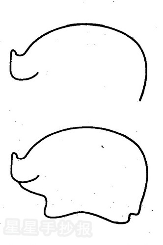 小猪储蓄罐简笔画