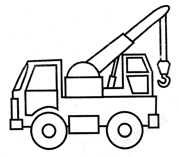 吊车简笔画