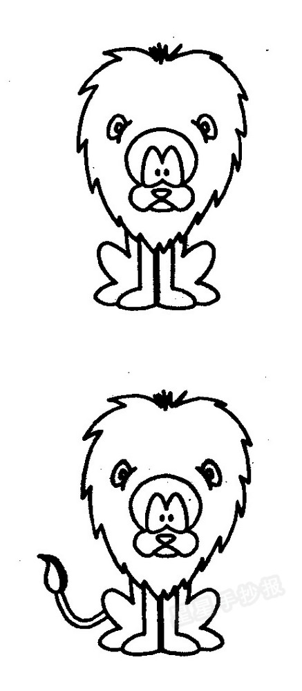 狮子简笔画怎么画