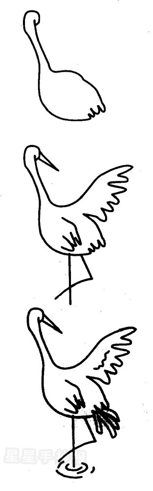仙鹤简笔画