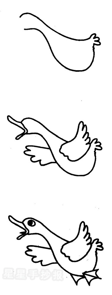 小鸭子简笔画