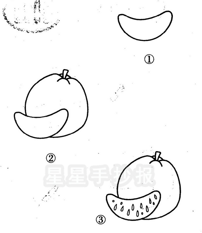 橘子简笔画怎么画
