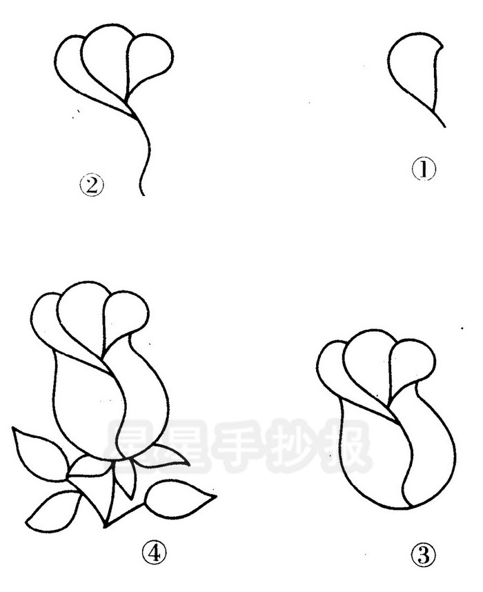 玫瑰简笔画