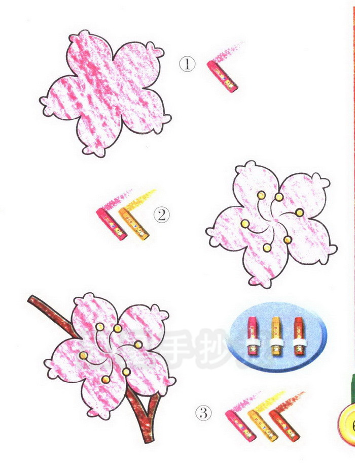 梅花简笔画涂色图片