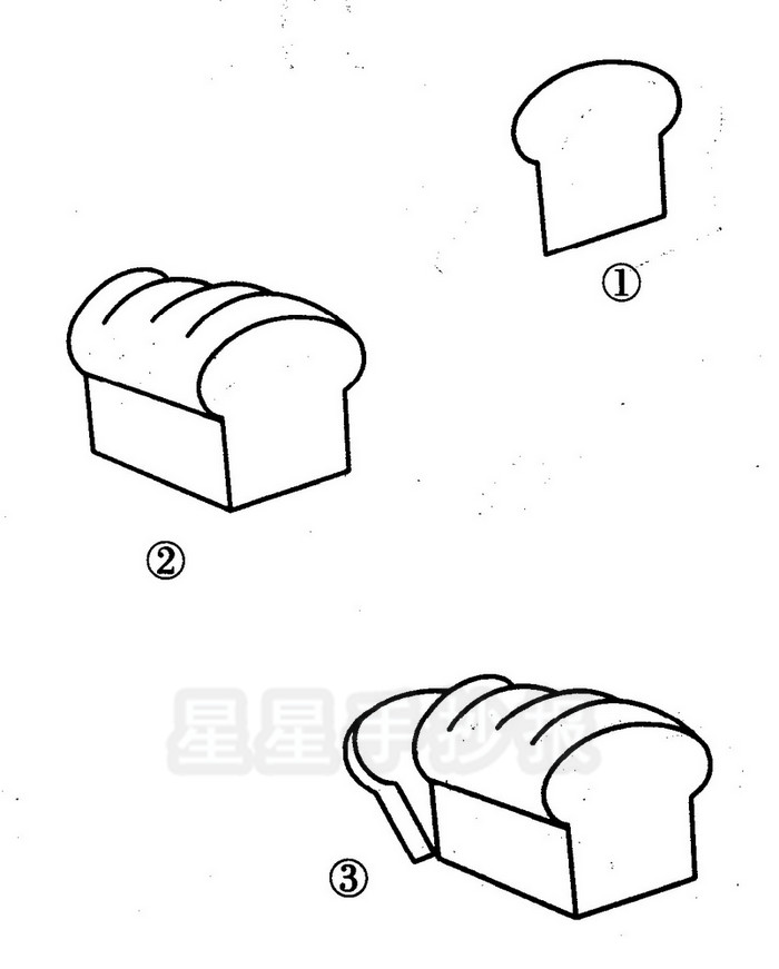 面包简笔画怎么画