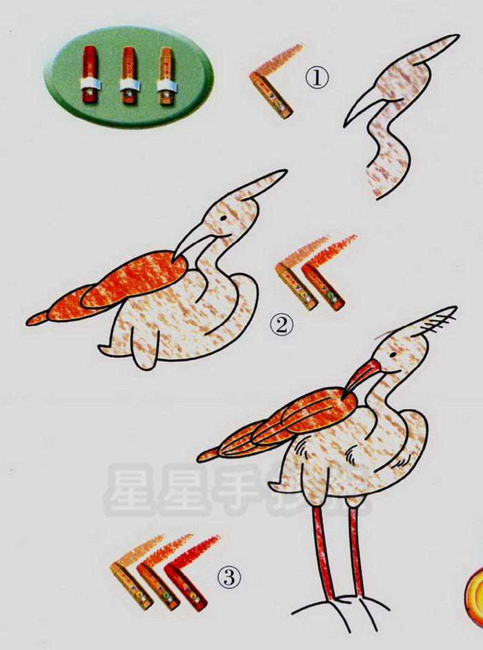 白鹭简笔画