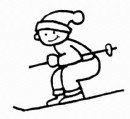 滑雪简笔画图片教程