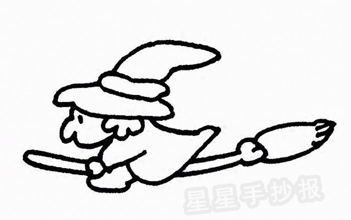 万圣节巫婆简笔画
