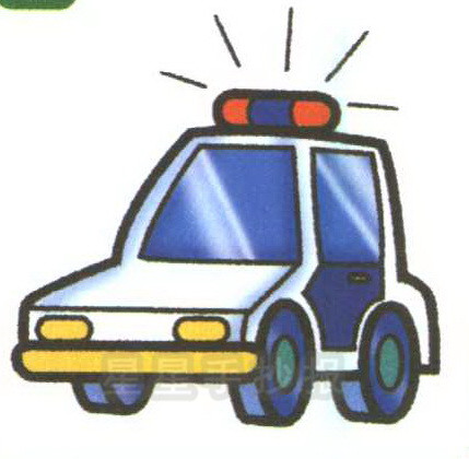 警车简笔画简单画法