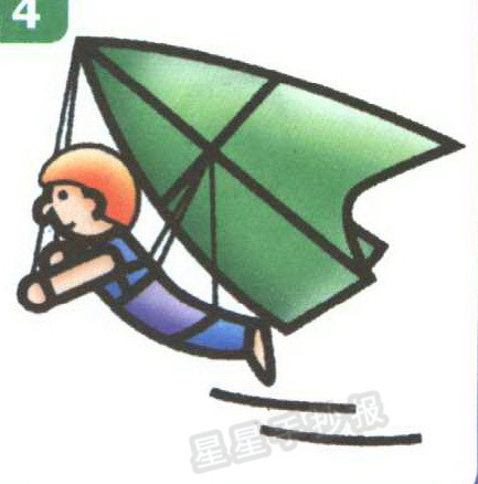滑翔机运动员简笔画