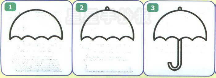 雨伞简笔画图片画法