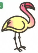 红鹤（火烈鸟）简笔画