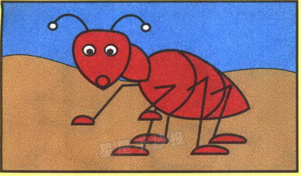 蚂蚁简笔画简单画法