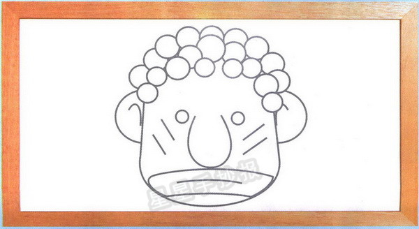 非洲人头像简笔画