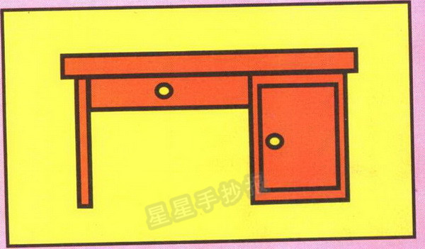 办公桌简笔画