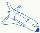 航天飞机简笔画简单画法