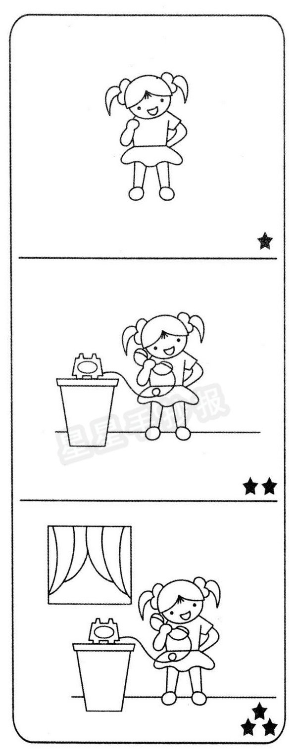 打电话简笔画-儿童简笔画大全