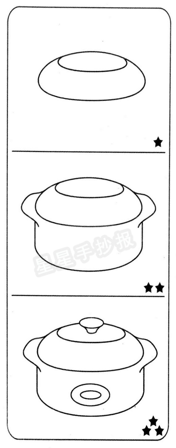 汤锅简笔画