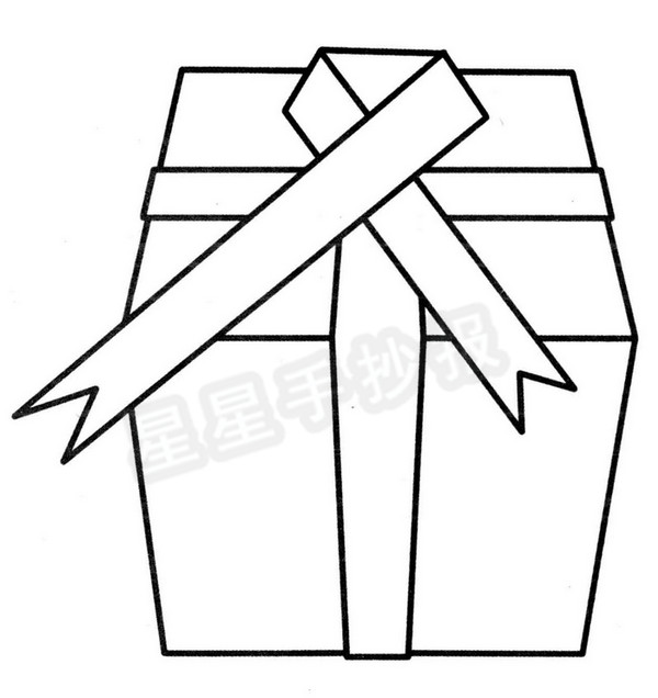 礼品盒简笔画