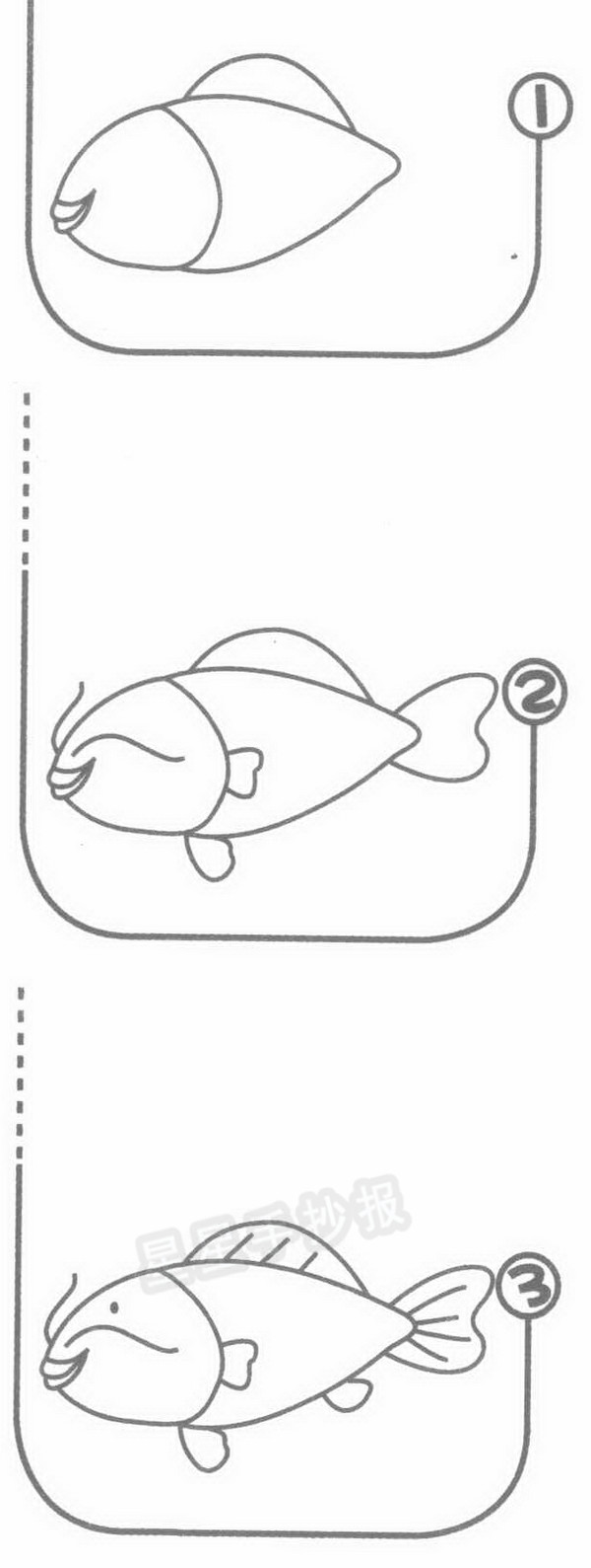 鲤鱼简笔画图片教程