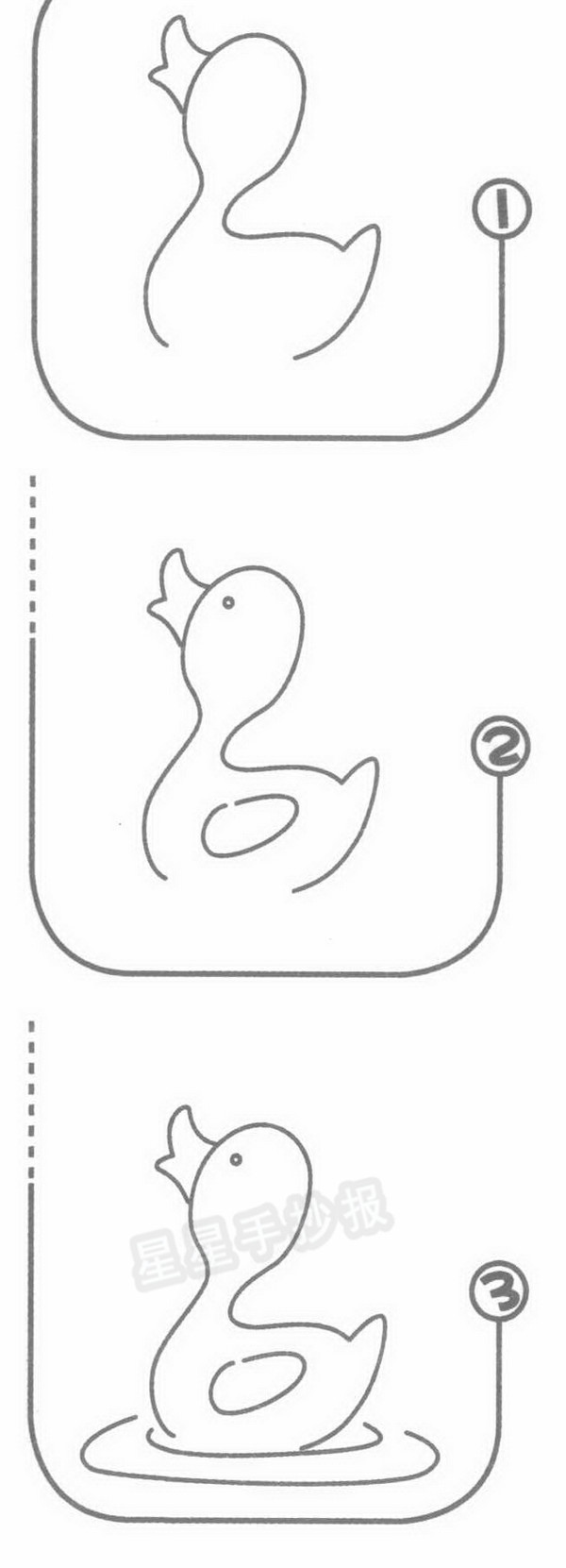 鸭子简笔画简单画法