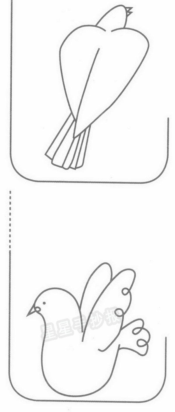 鸽子简笔画图片教程