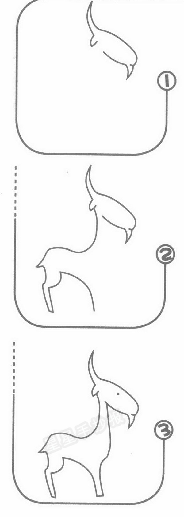 羚羊简笔画