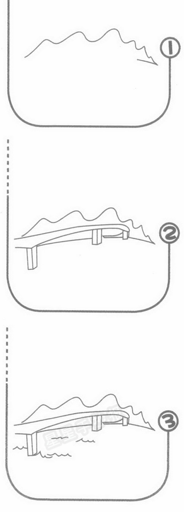 桥梁简笔画