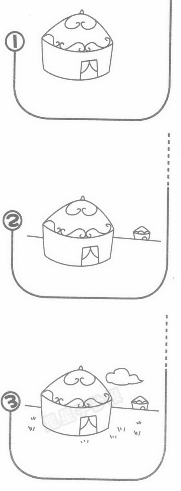 草原简笔画怎么画