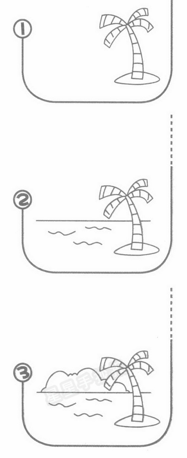 大海简笔画