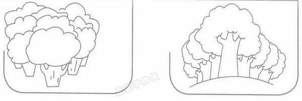 森林简笔画怎么画