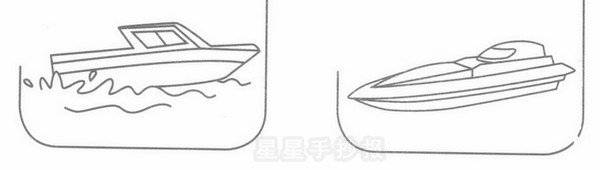 快艇简笔画简单画法