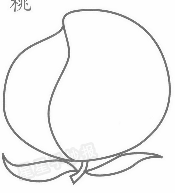 星星报 简笔画 水果蔬菜简笔画 >> 正文内容   桃子简笔画图片大图