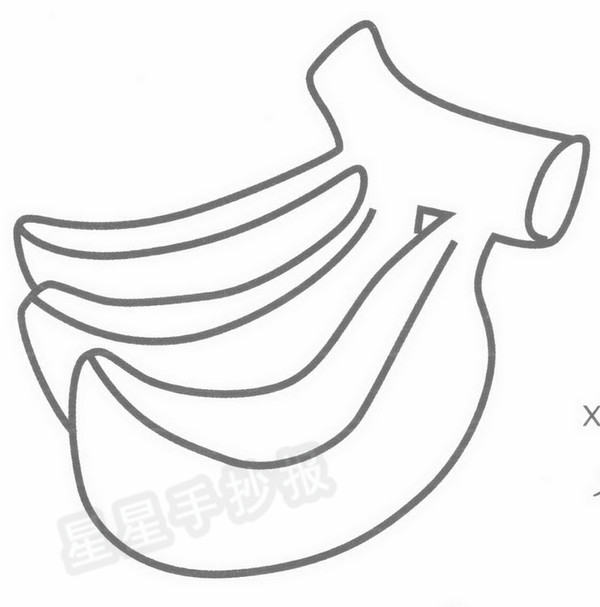 卡通香蕉简笔画