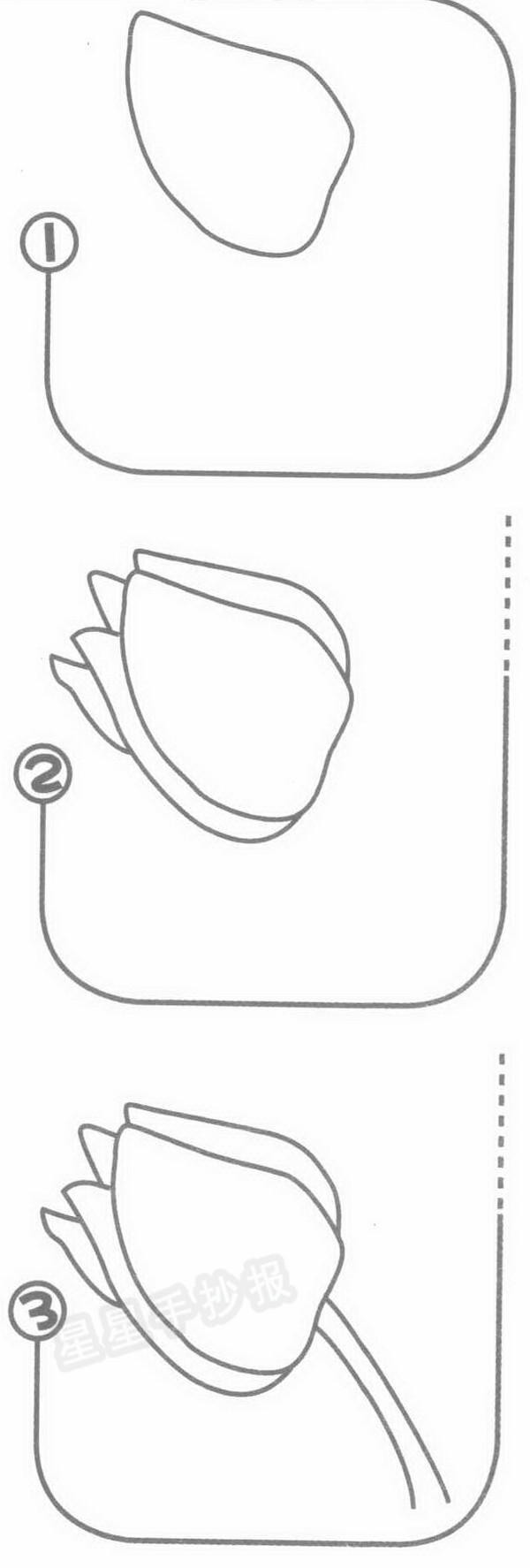 栀子花简笔画