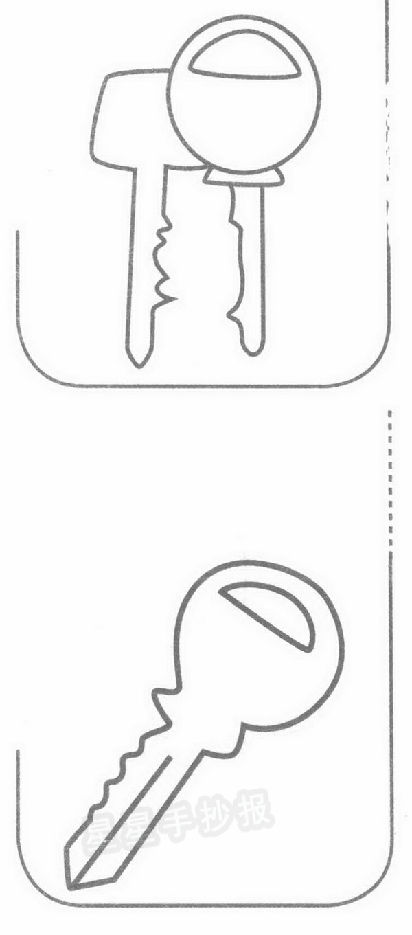 钥匙简笔画简单画法