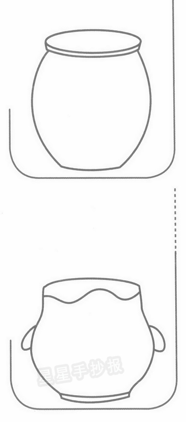 水缸简笔画