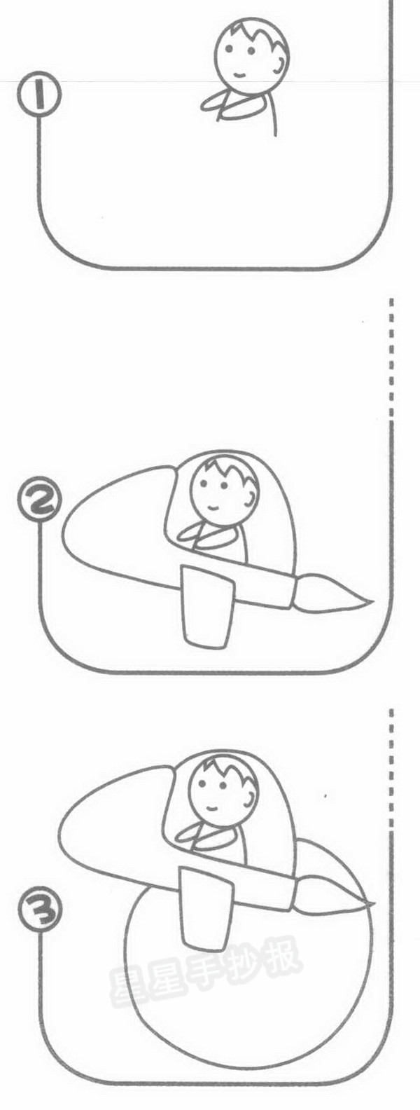 宇航员简笔画图片教程