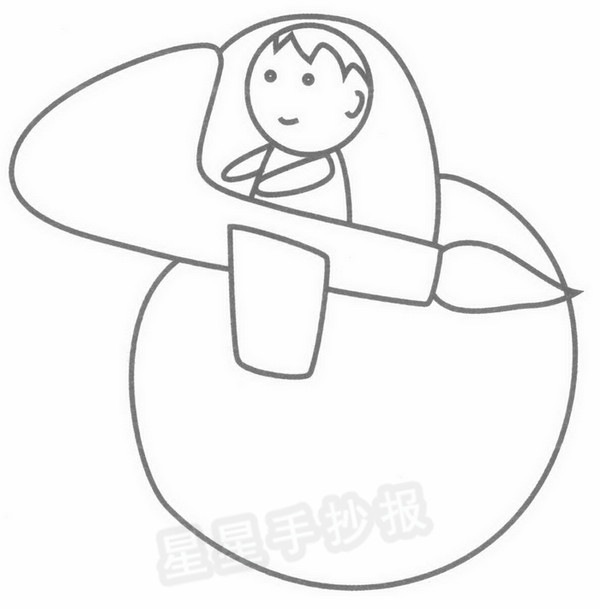 宇航员简笔画图片教程