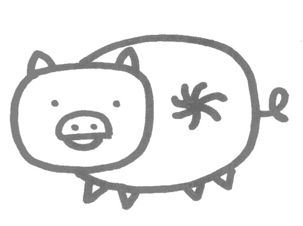 小猪简笔画简单画法