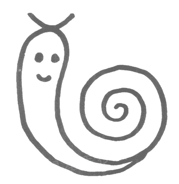 小蜗牛简笔画