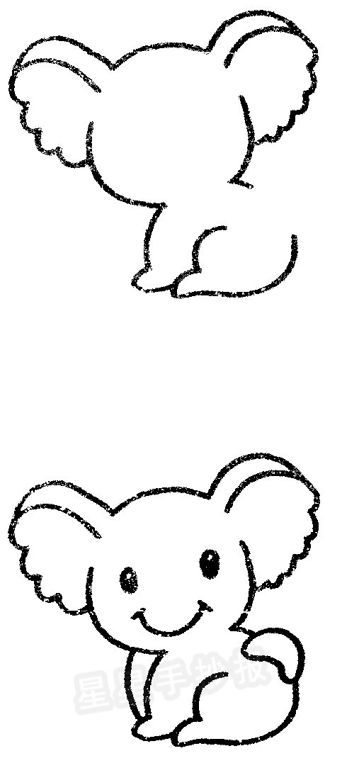树袋熊简笔画