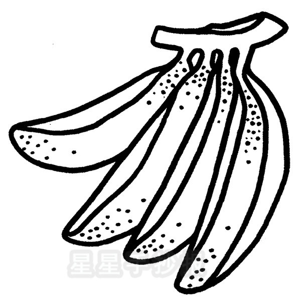 漂亮的香蕉简笔画