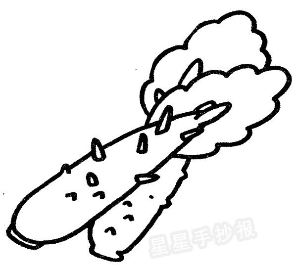 莴苣笋简笔画