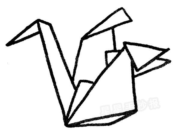 纸鹤简笔画