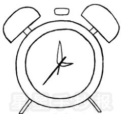 卡通闹钟简笔画